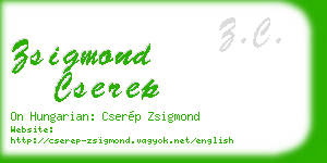 zsigmond cserep business card